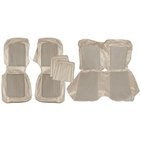 1968 Mustang Convertible Standard Front & Rear Upholstery Set w/ Bucket Seats - Parchment
