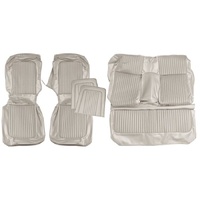 1968 Mustang Convertible Deluxe Shelby Front & Rear Upholstery Set w/ Bucket Seats - Parchment