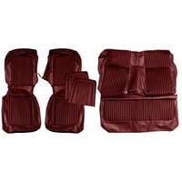 1968 Mustang Convertible Deluxe Shelby Rear Bench Seat Upholstery Set - Red