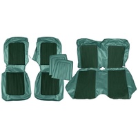 1968 Mustang 2+2 Standard Front & Rear Upholstery Set w/ Bucket Seats - Turquoise
