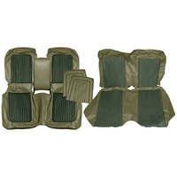 1968 Mustang 2+2 Standard Front & Rear Upholstery Set w/ Bench Seats - Ivy Gold