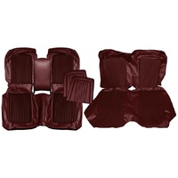 1968 Mustang 2+2 Standard Front & Rear Upholstery Set w/ Bench Seats - Maroon