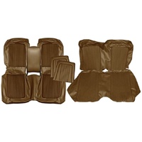 1968 Mustang 2+2 Standard Front & Rear Upholstery Set w/ Bench Seats - Nugget Gold