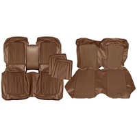 1968 Mustang 2+2 Standard Front & Rear Upholstery Set w/ Bench Seats - Saddle