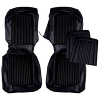 1968 Mustang Standard Front Bucket Seat Upholstery Set- Black