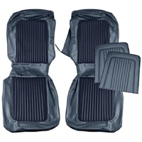 1968 Mustang Deluxe Shelby Front Bucket Seat Upholstery Set - Blue