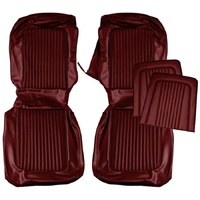 1968 Mustang Deluxe Shelby Front Bucket Seat Upholstery Set - Red