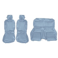 1969 Mustang Coupe Standard Front & Rear Upholstery Set w/ Bucket Seats - Blue