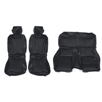 1969 Mustang Convertible Standard Front & Rear Upholstery Set w/ Bucket Seats - Black