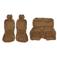1969 Mustang Convertible Standard Front & Rear Upholstery Set w/ Bucket Seats - Nugget Gold
