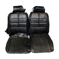 1969 Mustang Convertible Deluxe/Grande Front & Rear Upholstery Set w/ Bucket Seats - White