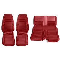 1970 Mustang Mach 1 Fastback Front & Rear Upholstery Set - Vermilion