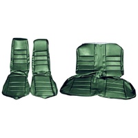 1972-73 Mustang Coupe Standard Front & Rear Upholstery Set w/ Bucket Seats - Green