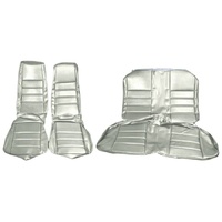 1972-73 Mustang Coupe Standard Rear Bench Seat Upholstery Set w/ Side Armrests - White