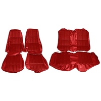 1971 Mustang Coupe Deluxe/Grande Front & Rear Upholstery Set w/ Bucket Seats - Vermilion