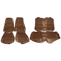 1971-73 Mustang Convertible Deluxe/Grande Front & Rear Upholstery Set w/ Bucket Seats - Ginger