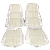 1971-73 Mustang Deluxe/Grande Front Bucket Seat Upholstery Set - White