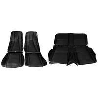 1971-73 Mustang Mach 1 Fastback Front & Rear Upholstery Set - Dark Red