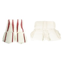 1971-73 Mustang Mach 1 Fastback Front & Rear Upholstery Set - White/Red
