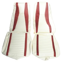 1971-73 Mustang Mach 1 Front Bucket Seats Upholstery Set - White/Red