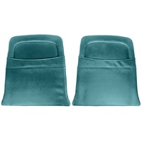 1965-66 Mustang Pony Back Panels Map Pockets - Turquoise