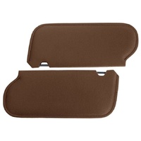 1984-93 Mustang Coupe/Hatchback Cloth Sunvisors - Walnut