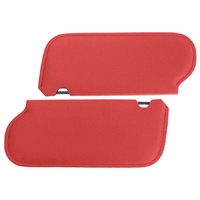 1984-93 Mustang Coupe/Hatchback Cloth Sunvisors - Scarlett Red