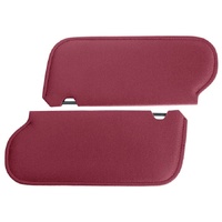 1984-93 Mustang Coupe/Hatchback Cloth Sunvisors - Ruby Red