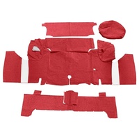 1965-66 Mustang Coupe Trunk Carpet Kit (80/20) Bright Red