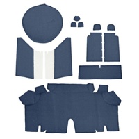 1965-66 Mustang 2+2 Trunk Carpet Kit (Nylon) Blue