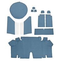 1965-66 Mustang 2+2 Trunk Carpet Kit (Nylon) Light Blue