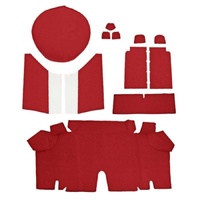 1965-66 Mustang 2+2 Trunk Carpet Kit (80/20) Bright Red