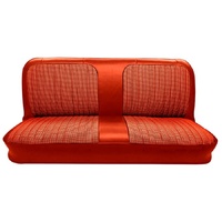 1967-72 Chevrolet Truck Front Bench Seat Upholstery Set w/ Houndstooth Inserts - Orange