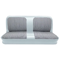 1967-72 Chevrolet Truck Front Bench Seat Upholstery Set w/ Houndstooth Inserts - White