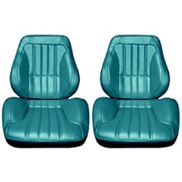 1967-72 Chevy Truck Touring II Assembled Reclining Bucket Seats - Aqua