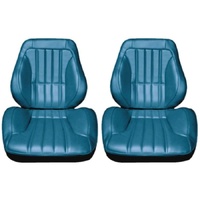 1967-72 Chevy Truck Touring II Assembled Reclining Bucket Seats - Bright Blue
