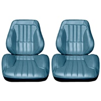 1967-72 Chevy Truck Touring II Assembled Reclining Bucket Seats - Light Blue