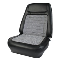 1968 Camaro Deluxe OEM Reclining Bucket Seats w/ Houndstooth Inserts - Parchment