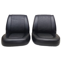 1970-72 Econoline Custom Front Bucket Seat Upholstery Set - Black