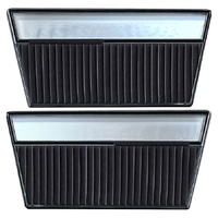 1968-77 Bronco Front Door Panels w/ Mylar Inserts - Black Mylar