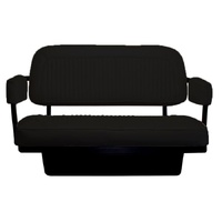 1968-74 Bronco Assembled Rear Jump Seat w/ Storage Compartment - Black
