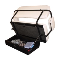 1975-77 Bronco Assembled Rear Jump Seat w/ Storage Compartment - White