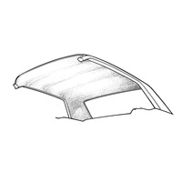 1967-68 Cougar Hardtop Headliner - Aqua
