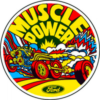 Muscle Power Inside Window Decal