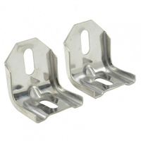 1983-93 Mustang Headlight Panel Support Brackets - Polished Stainless