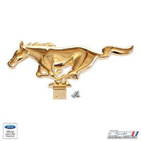 1965-1973 Running Horse Grille Emblem - 24Kt Gold