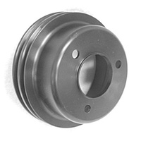 Crank Shaft Billet Aluminum Pulley (289/302 2V 6-1/8") Black Anodized