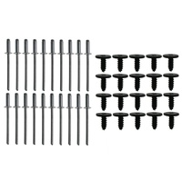 1964 1/2 - 1966 Mustang Fastback 40pc Roofside Weatherstrip Mounting Hardware