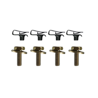 1971 - 1973 Mustang 8pc Hood Twist Lock Catches On Extension Hardware