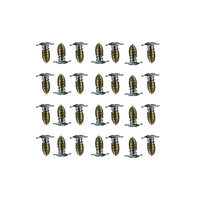 1967 - 1973 Mustang 28pc Wheel Well Opening Moldings Mounting Hardware (Does Four)